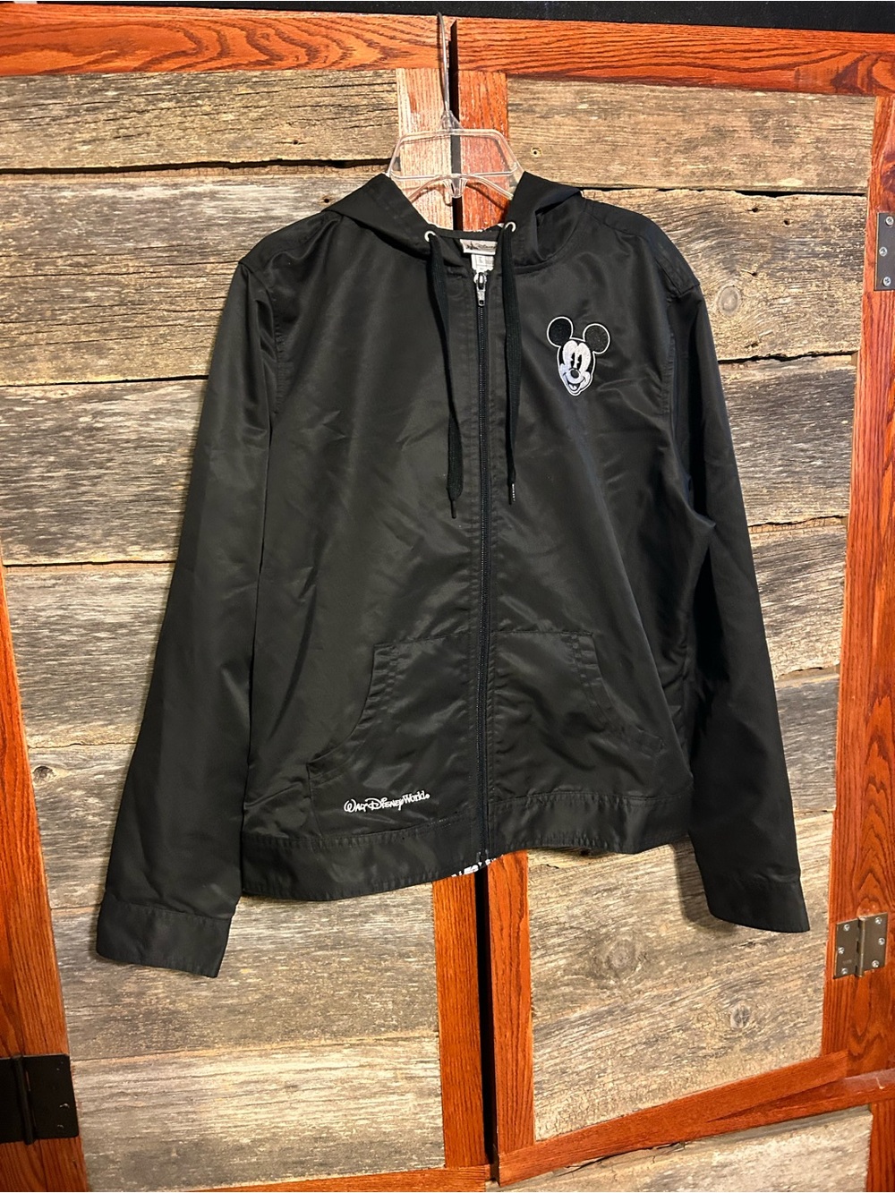 Disney Parks World Rain Jacket Size Med Coat Mickey Mouse Hooded Windbreaker
